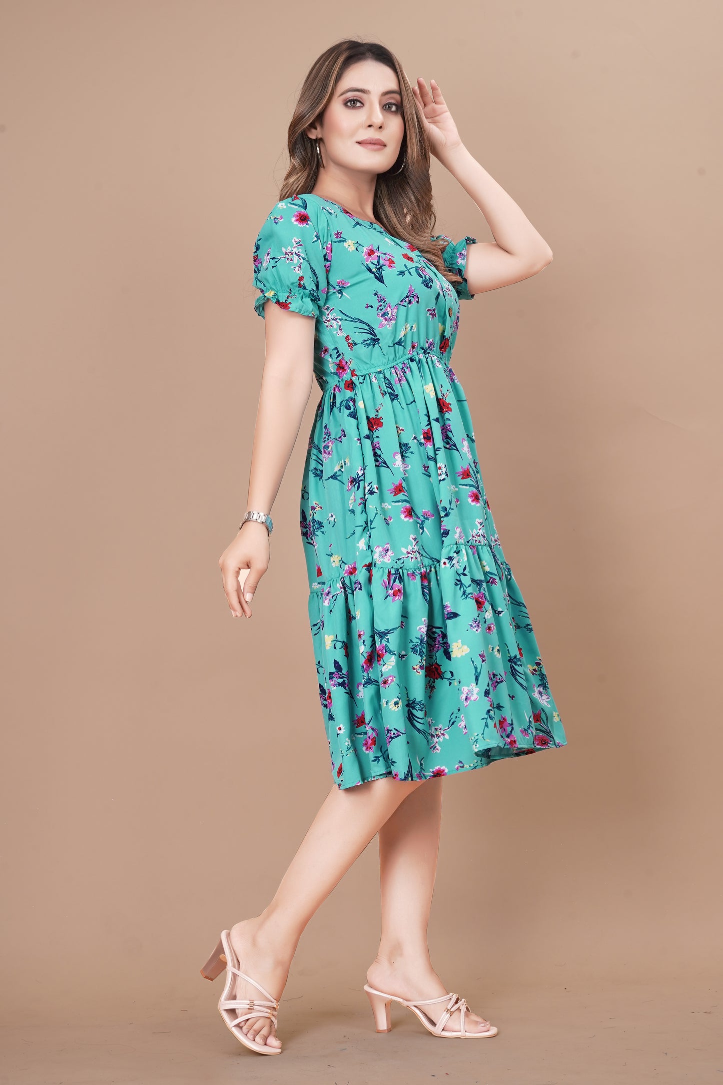 Printed Floral One-Piece Dresses for Women – Perfect for Any Occasion