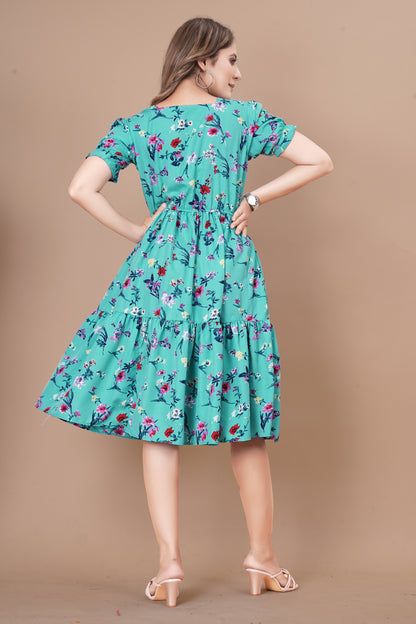 Printed Floral One-Piece Dresses for Women – Perfect for Any Occasion