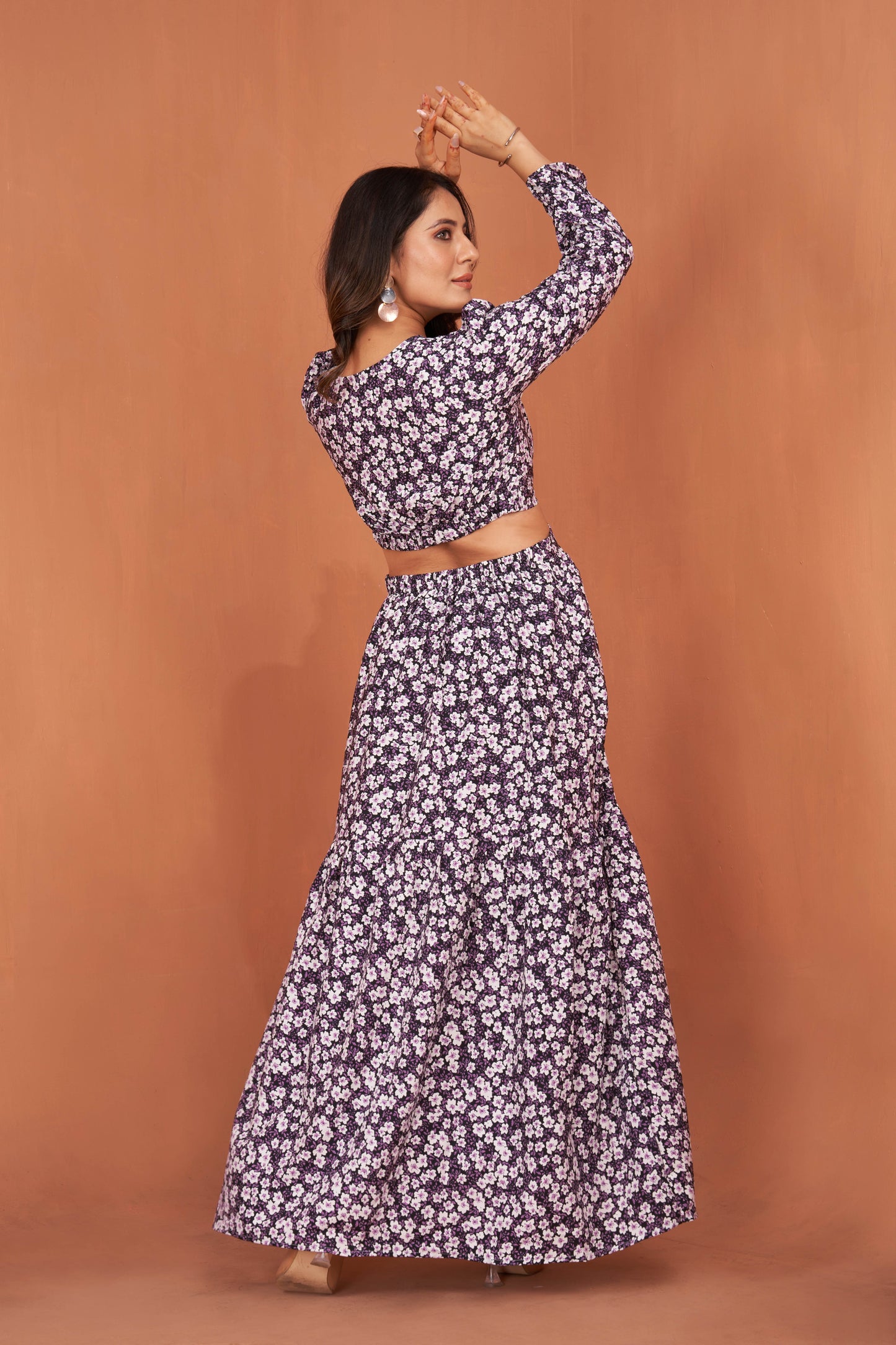 Floral Printed Stylish Western Gown for Women