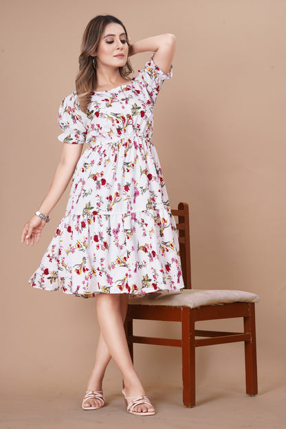 Printed Floral One-Piece Dresses for Women – Perfect for Any Occasion