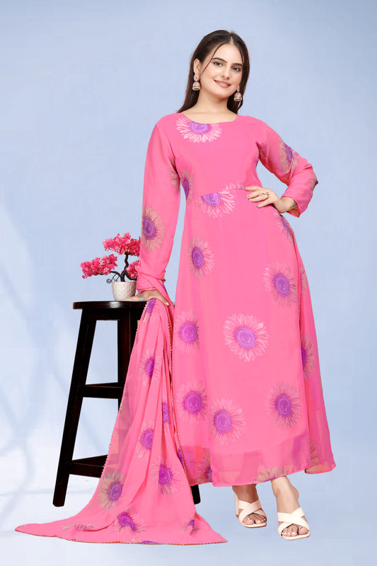 Glam Pink Gown for Women – Trendy & Stylish Dress for Special Occasions & Festivals