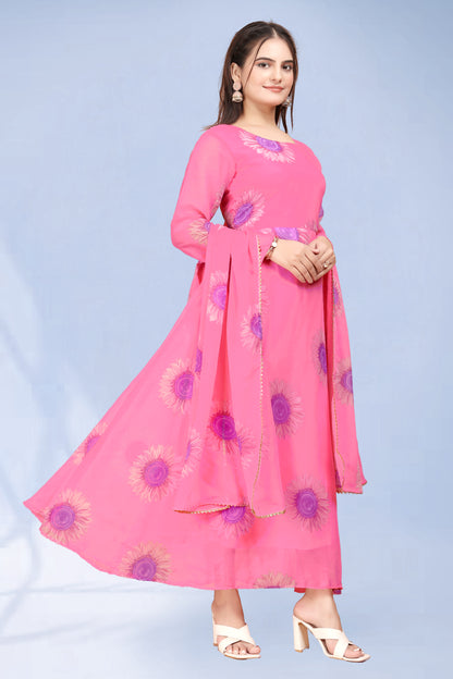 Glam Pink Gown for Women – Trendy & Stylish Dress for Special Occasions & Festivals