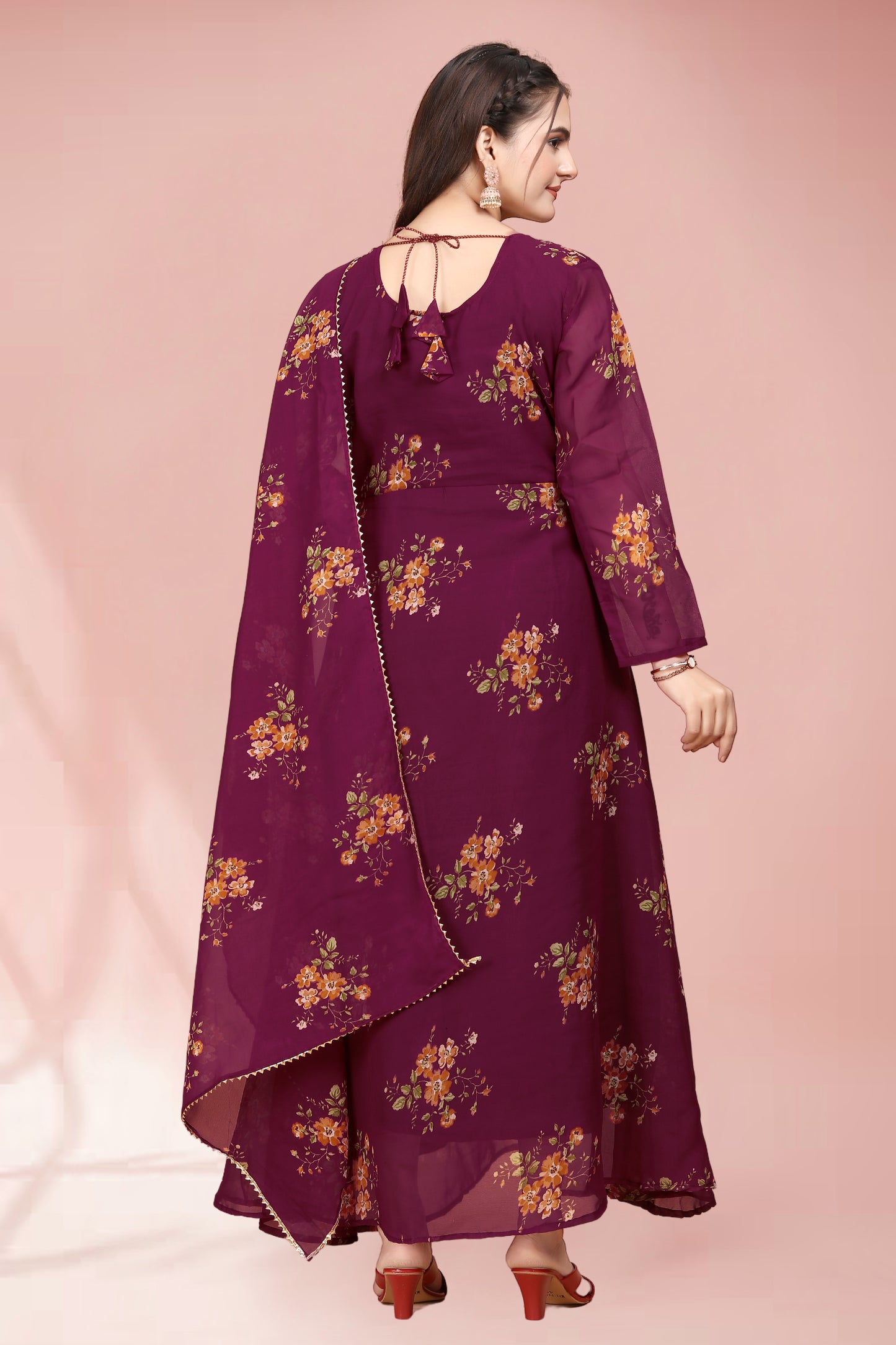 Chic Fancy Maroon Gown for Women – Perfect for Weddings, Parties & Festive Celebrations