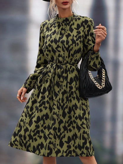 Trendy Olive Green Animal Print Maxi Dress: Perfect for Every Occasion