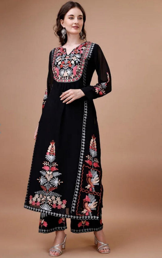 Elegant Embroidery work Co-ord Sets – Women’s Top & Bottom Styles